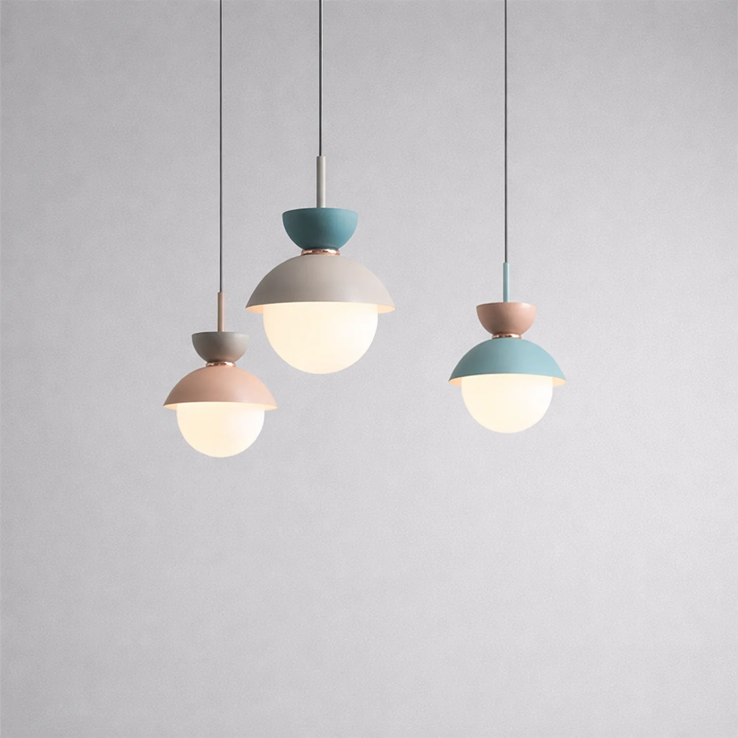 Macaroon Double Heads Metal Pendant Light - Lumpaz