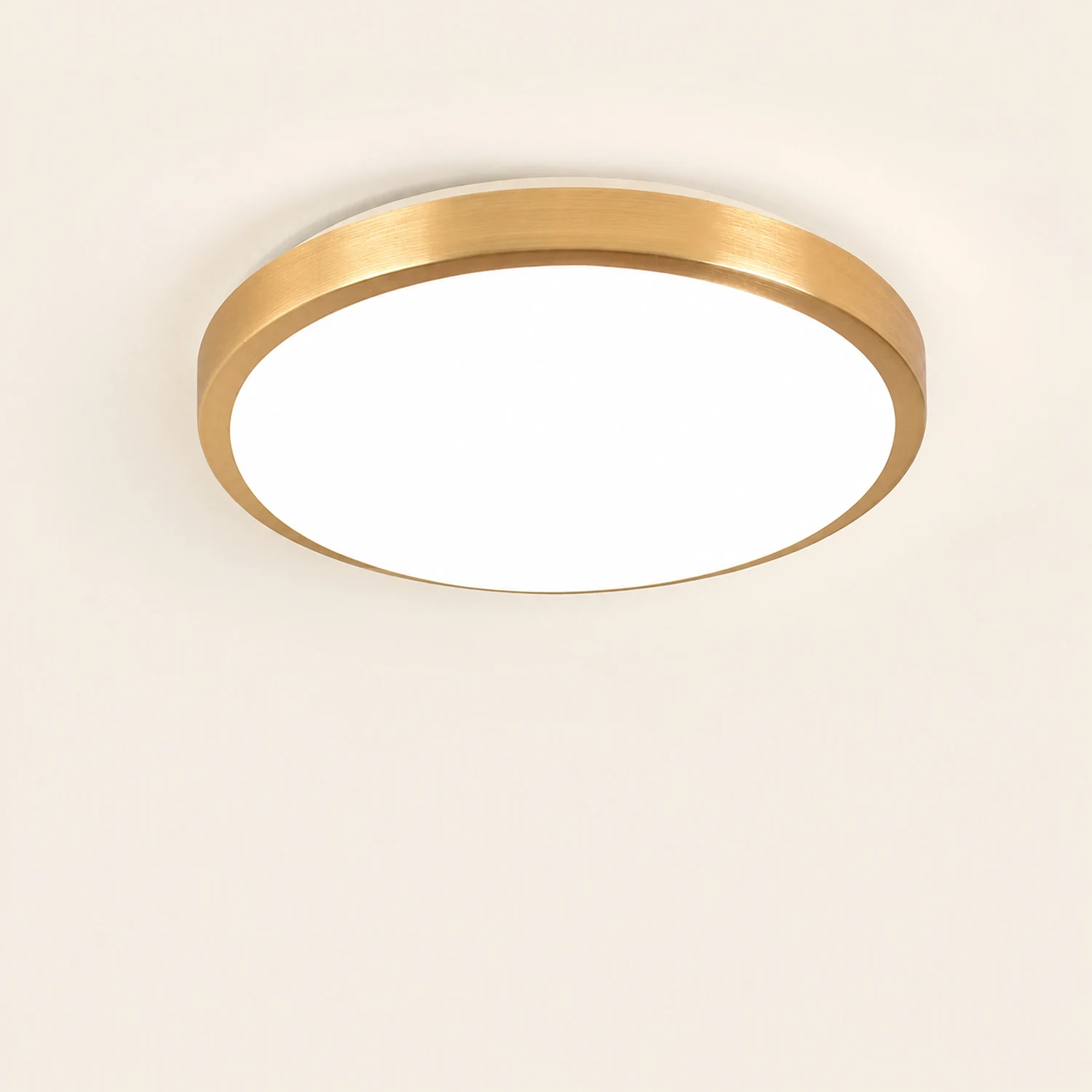 Gold Vintage Round Flush Mount Ceiling Light - Lumpaz