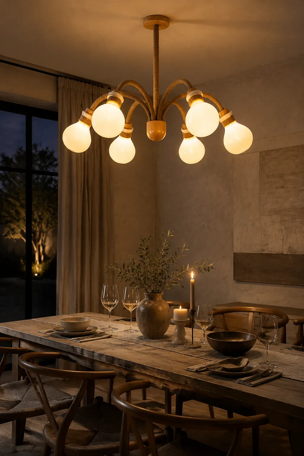 Hemp Rope Chandelier - Lumpaz