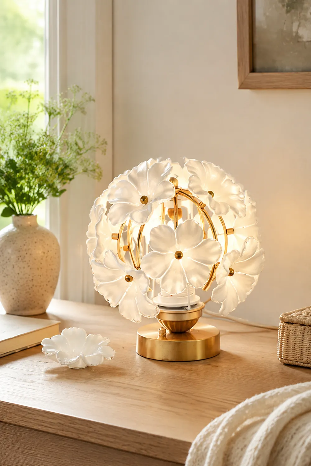 Grace Floral Table Lamp - Lumpaz