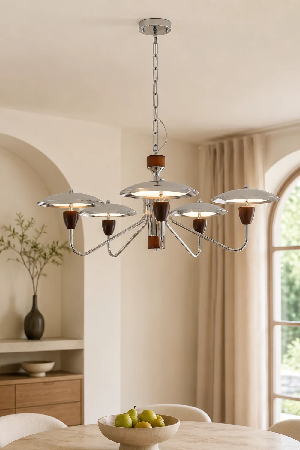 Peggy Chrome Chandelier - Lumpaz