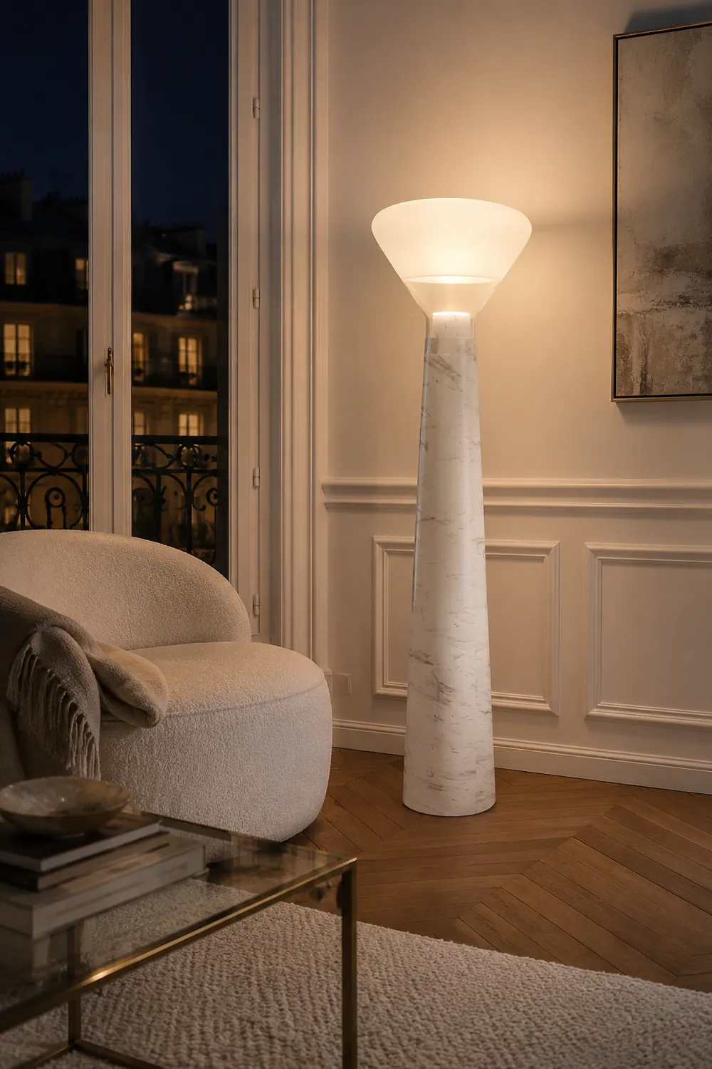 Bella Glass Floor Lamp - Lumpaz