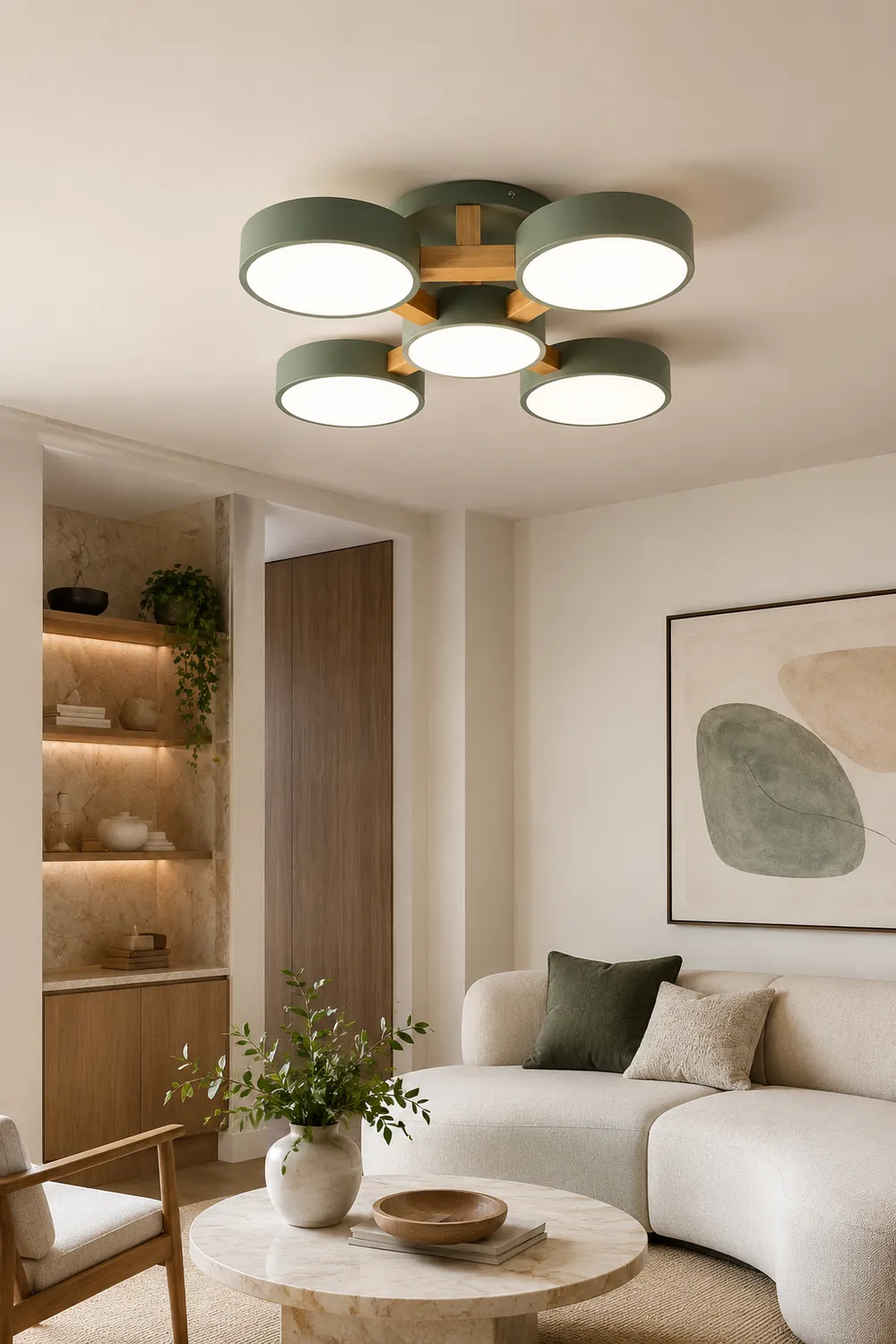 Contemporary Acrylic Multi-Heads Ceiling Light - Lumpaz