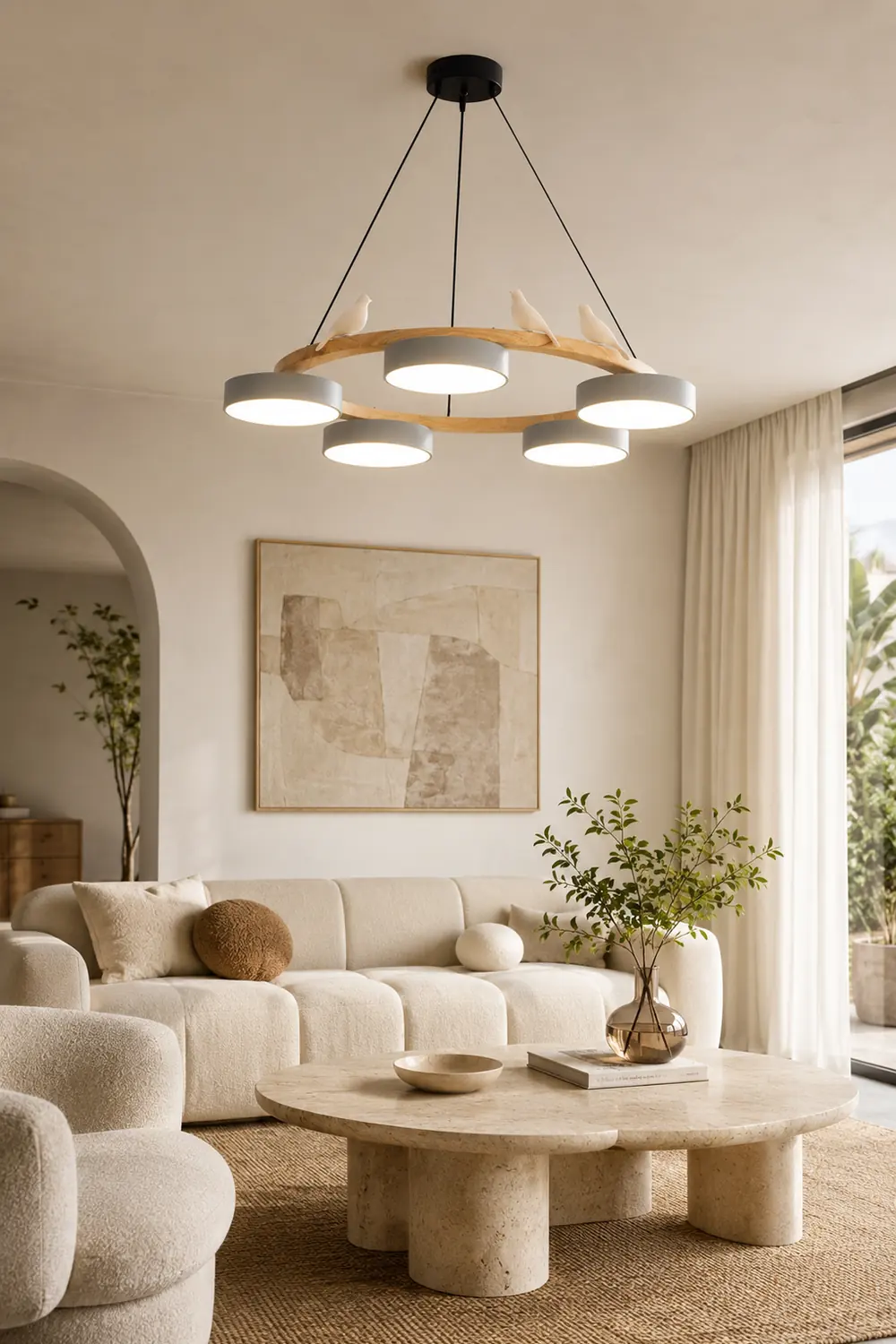 Sienna Bird Round Chandelier - Lumpaz