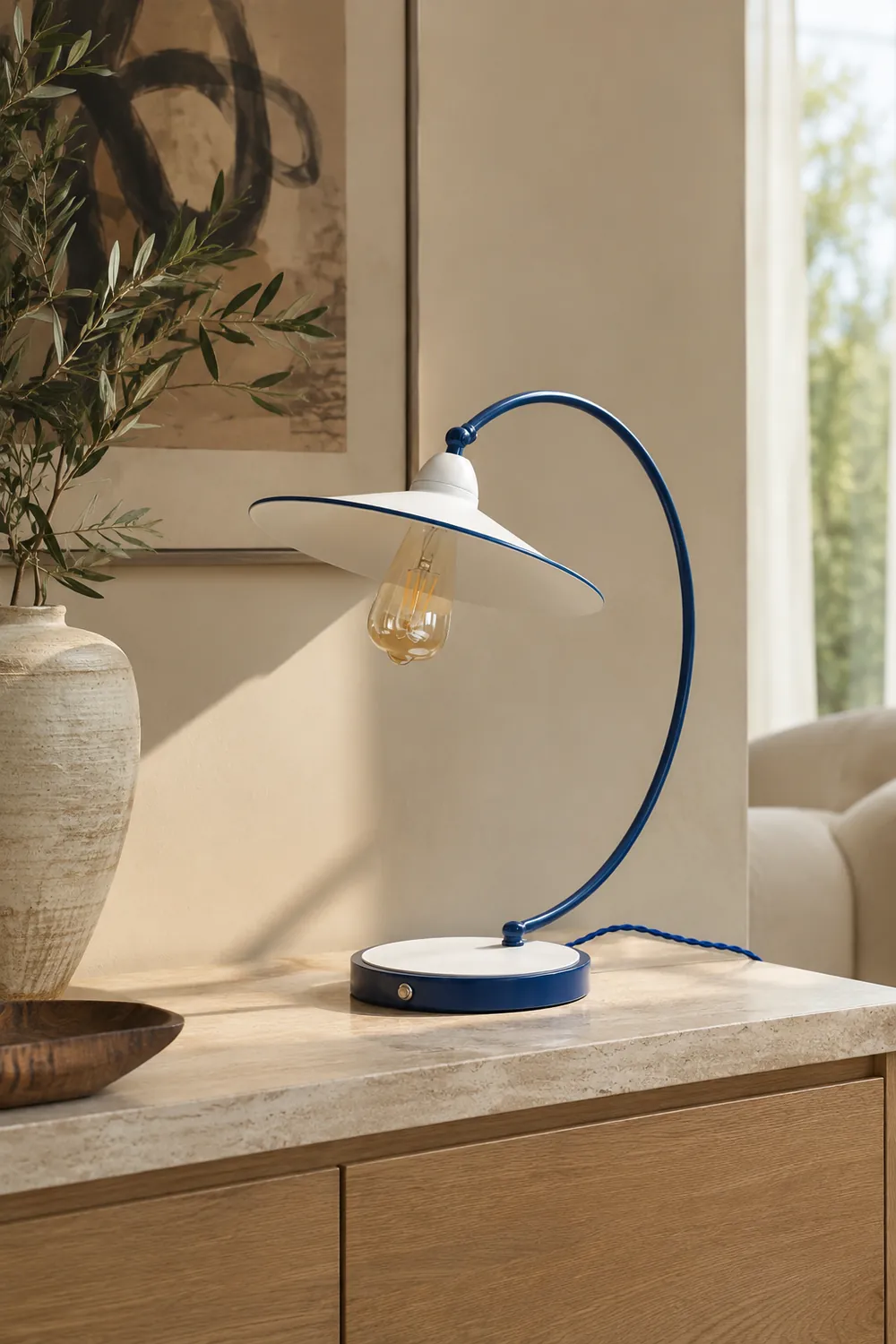 Swan Blue Table Lamp - Lumpaz
