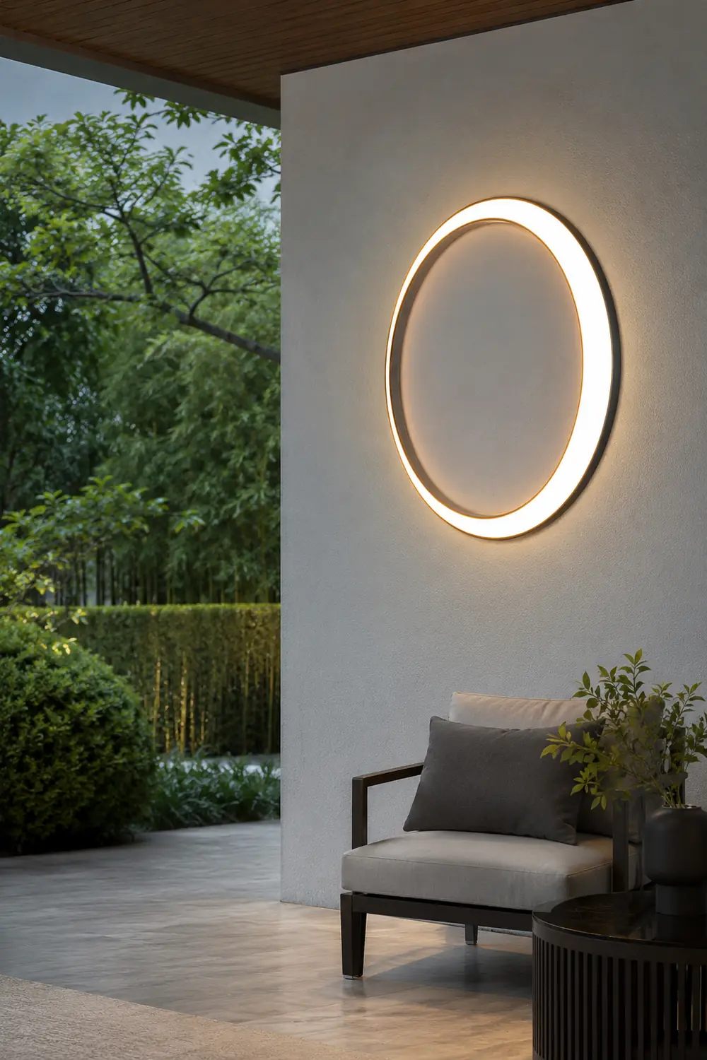 Moon Solar Outdoor Wall Lamp - Lumpaz