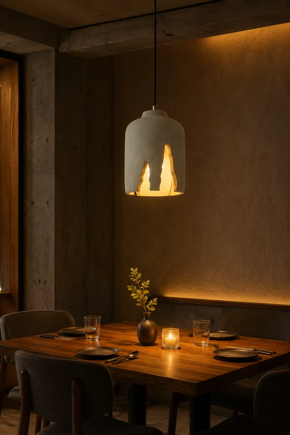 Cement Hanging Lamp - Lumpaz