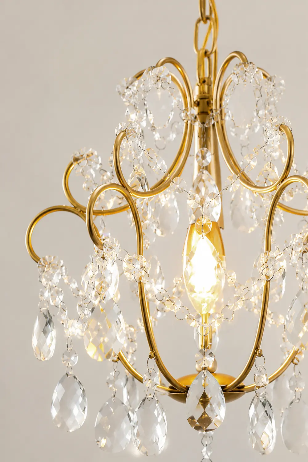 Gilded Crystal Pendant Lamp - Lumpaz