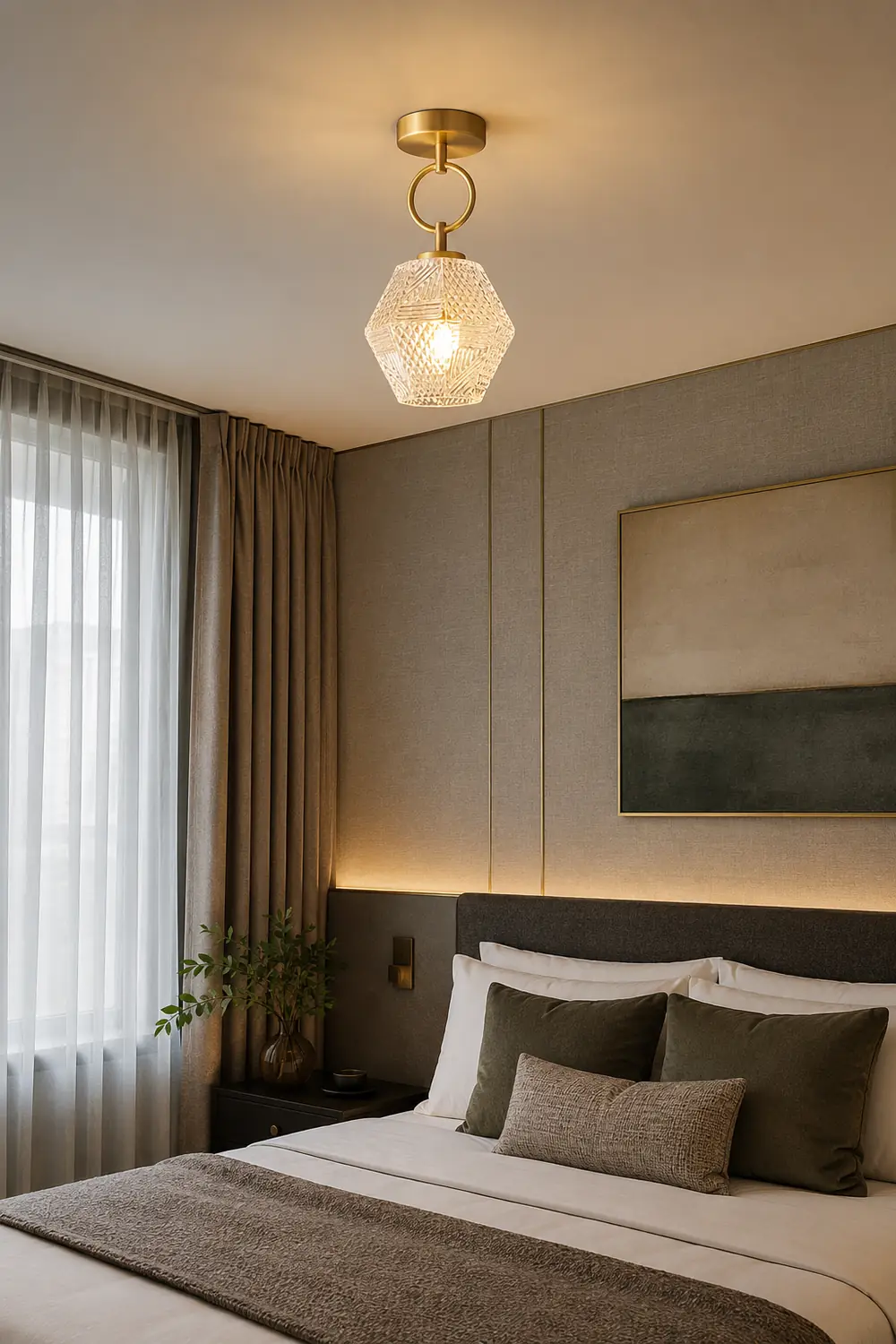 Diamond Cut Art Deco Ceiling Light - Lumpaz