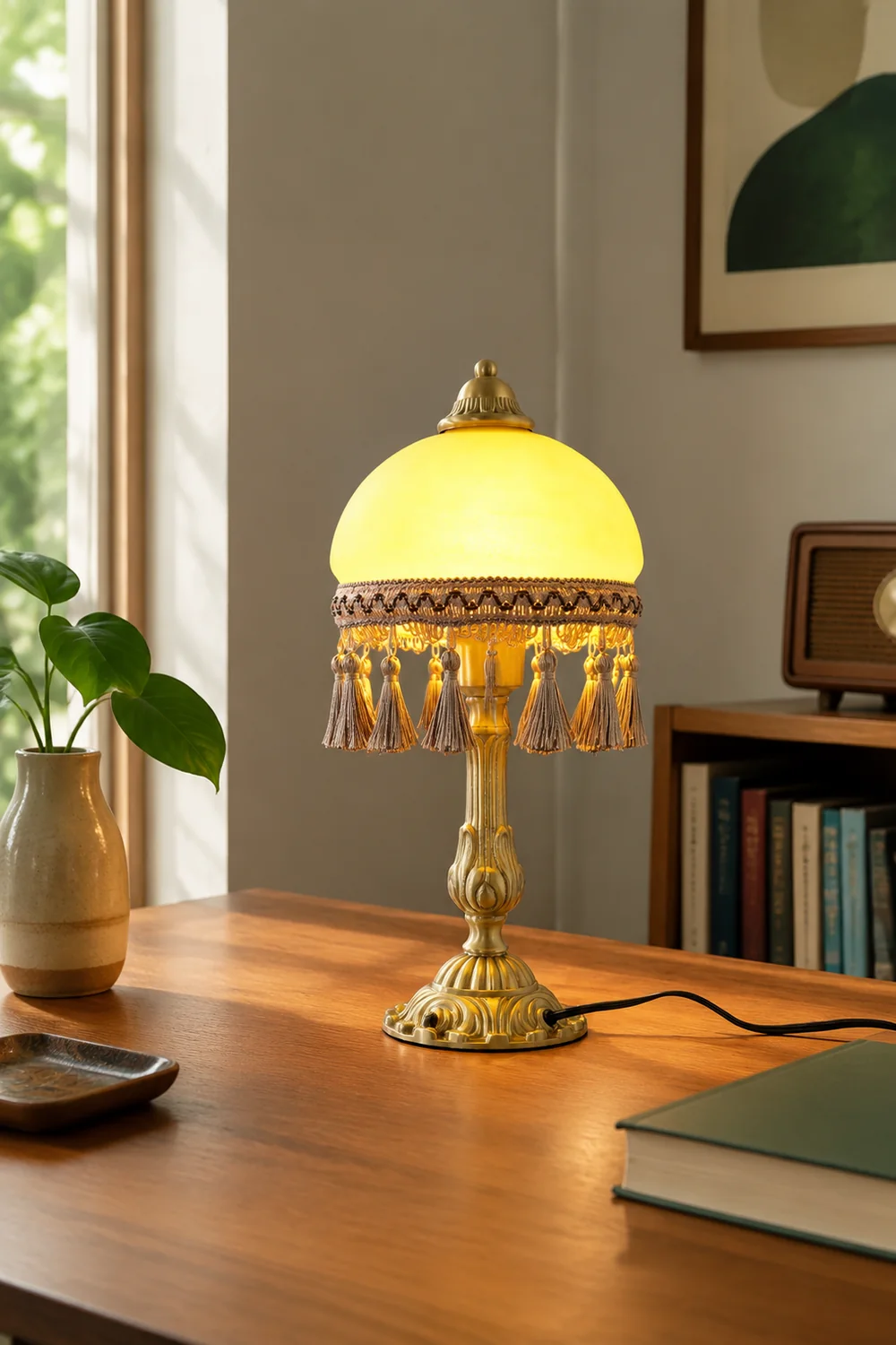 French Tassels Brass Table Lamp - Lumpaz
