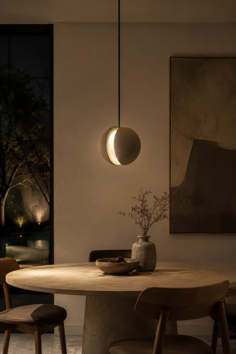 Moon Cement Pendant Lamp - Lumpaz