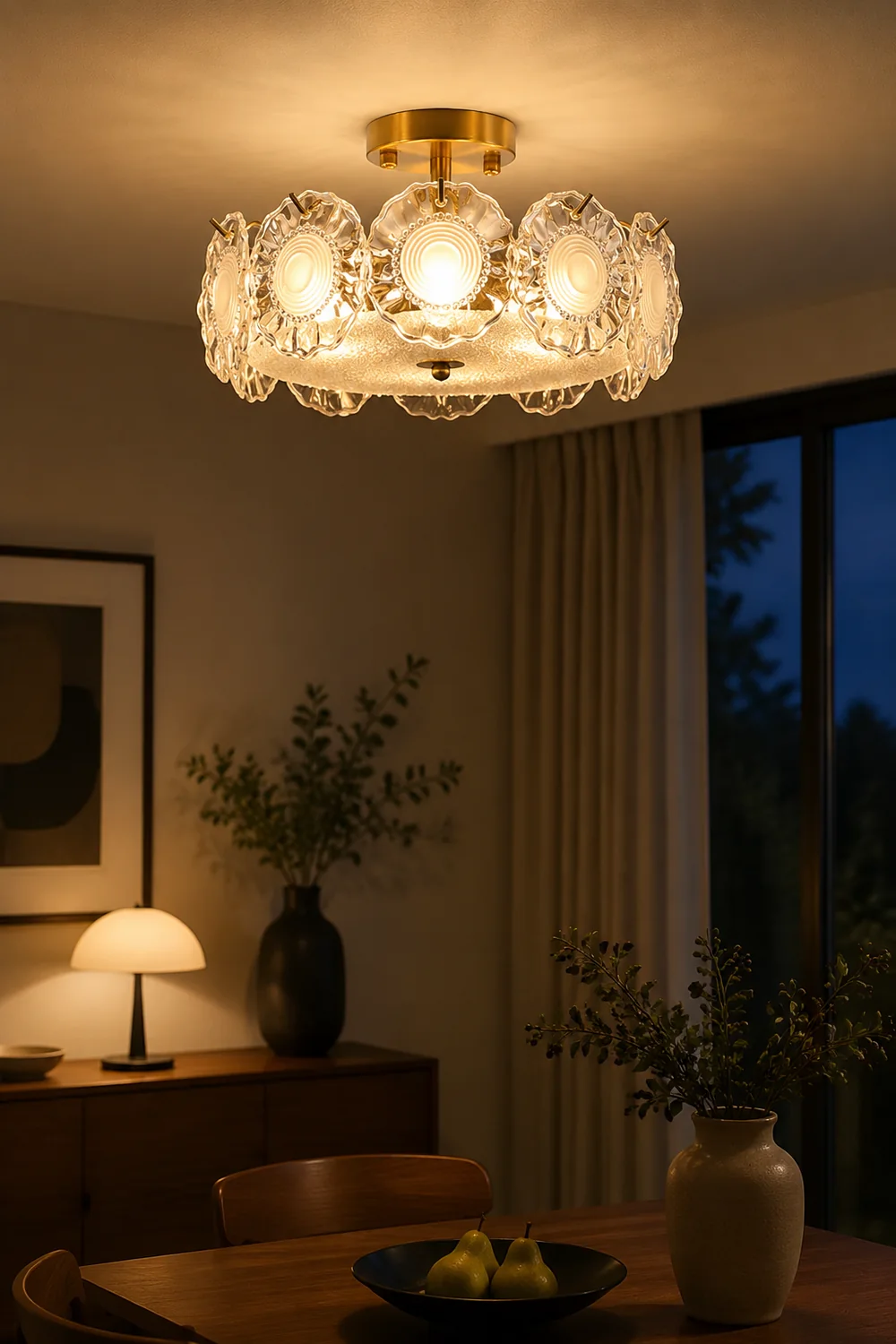 Pobllem Glass Ceiling Lamp - Lumpaz