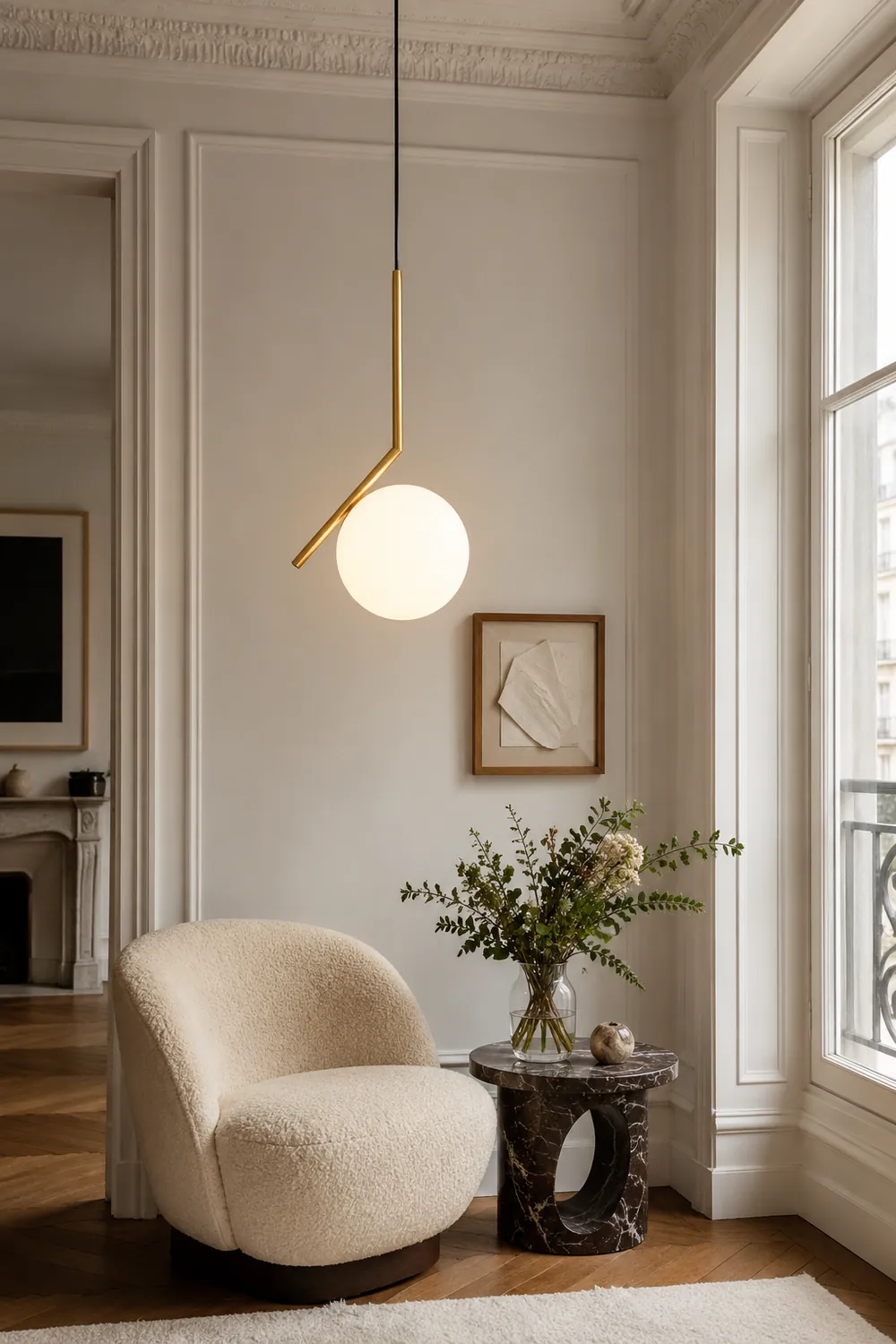 Corner Round Pendant Light - Lumpaz