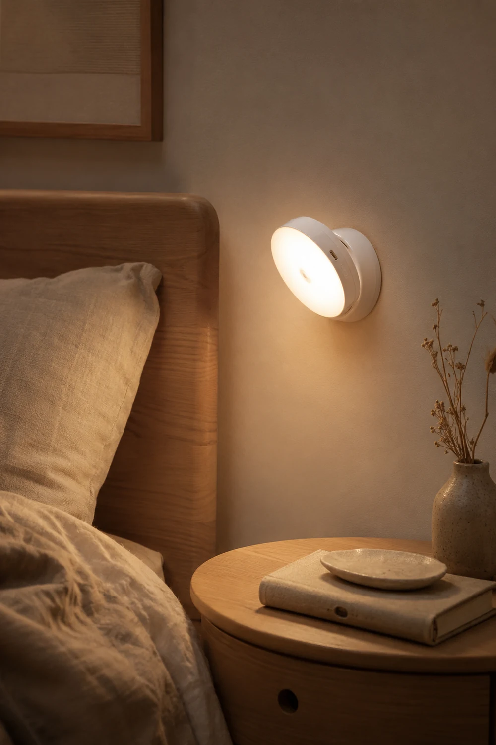 Mini Chargeable White LED Wall Light - Lumpaz