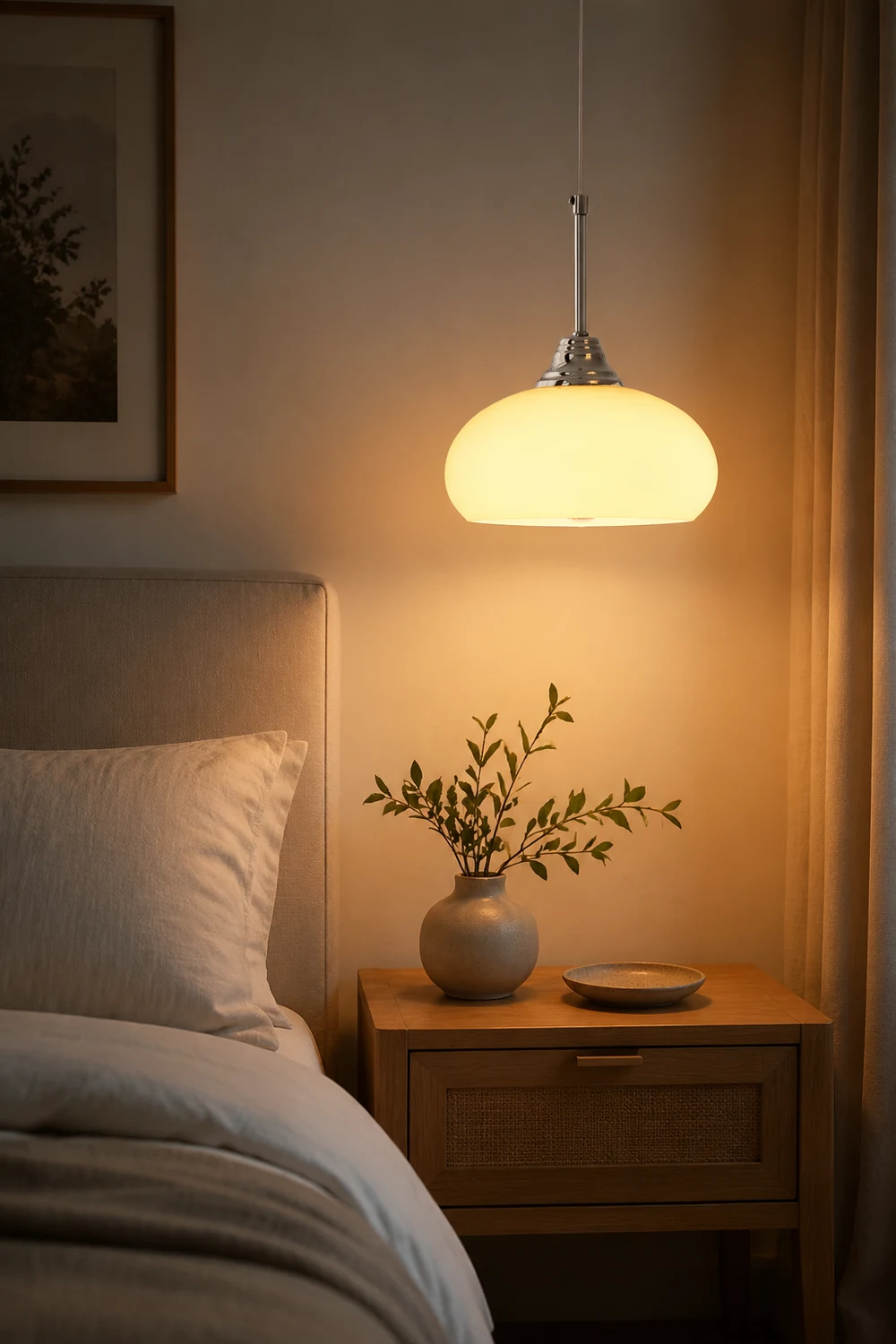 Cream Bell Pendant Lamp - Lumpaz