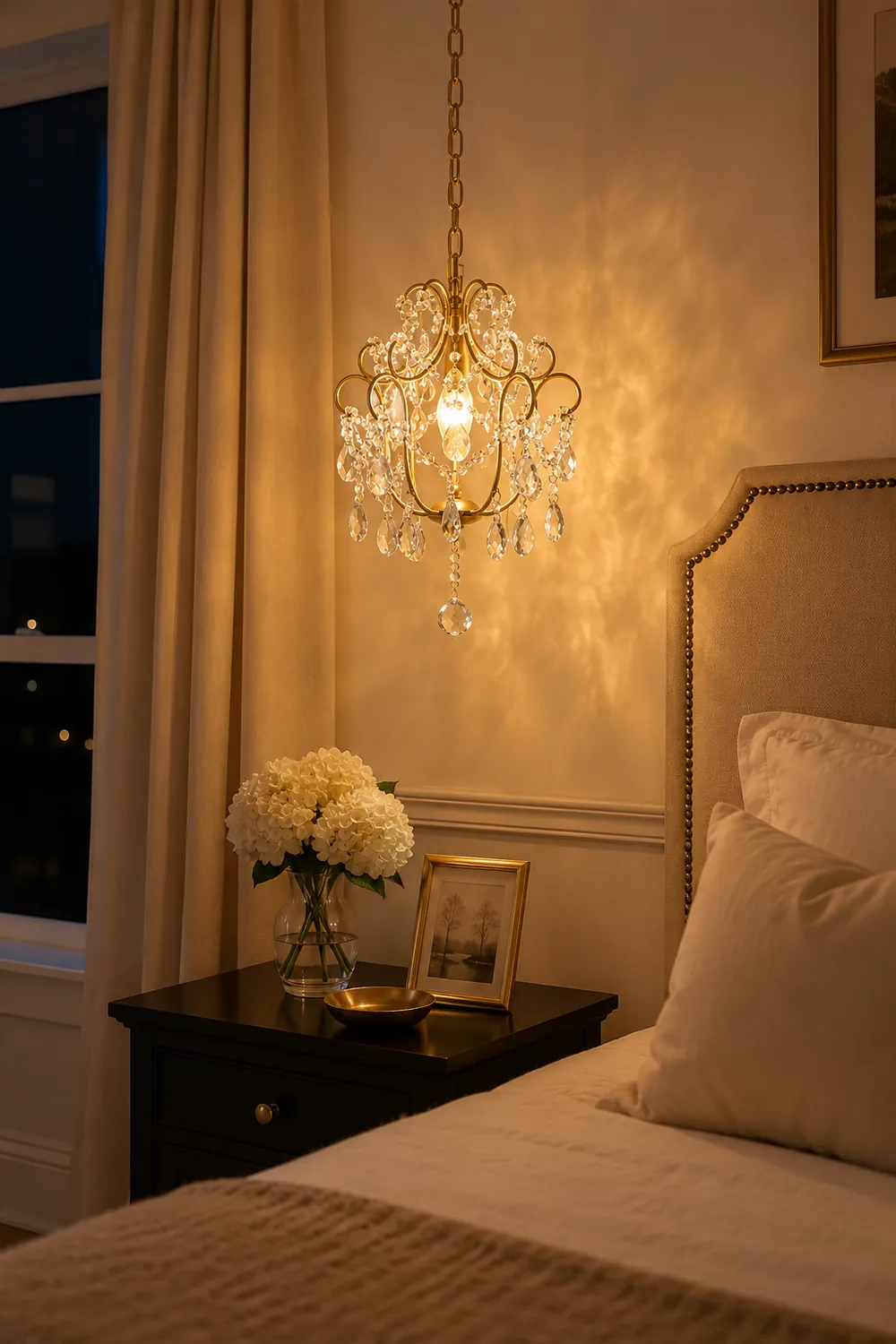 Gilded Crystal Pendant Lamp - Lumpaz