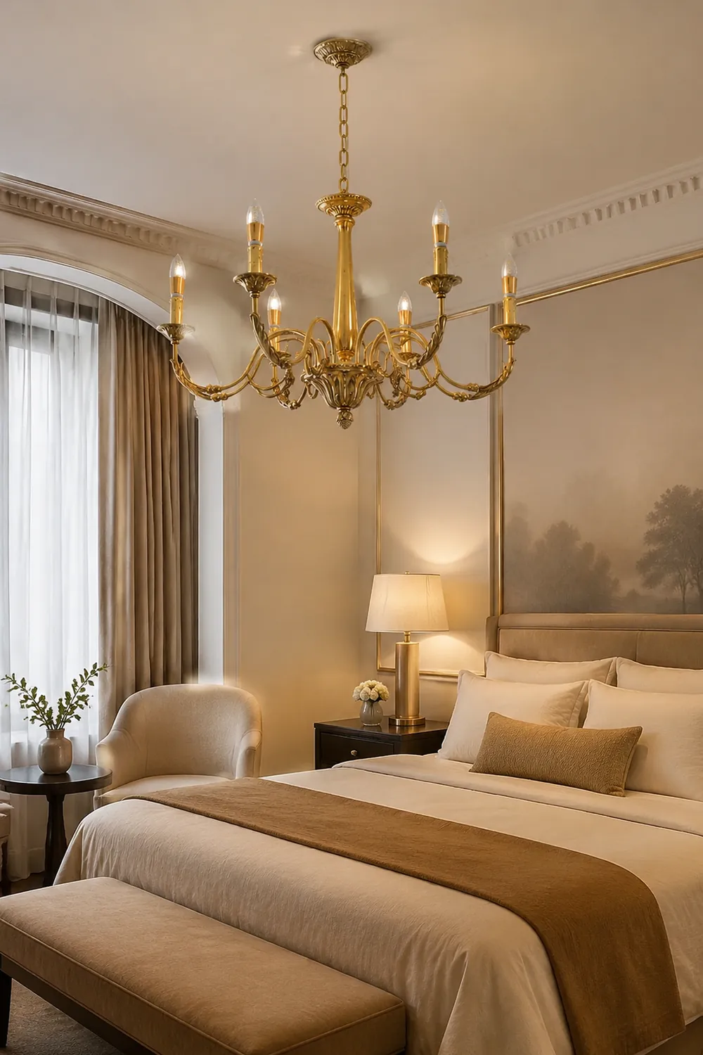 Candle Brass Chandelier - Lumpaz