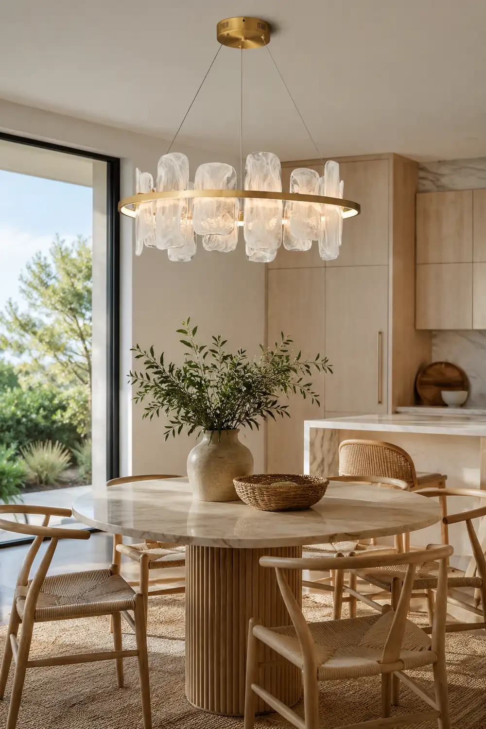 Mille Round Glass Chandelier - Lumpaz