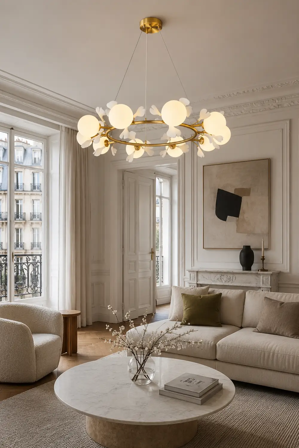 Allanie Gingko Round Chandelier - Lumpaz