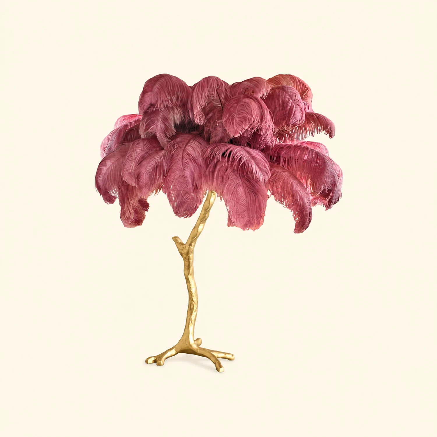 Ostrich Feather Table Lamp - Lumpaz