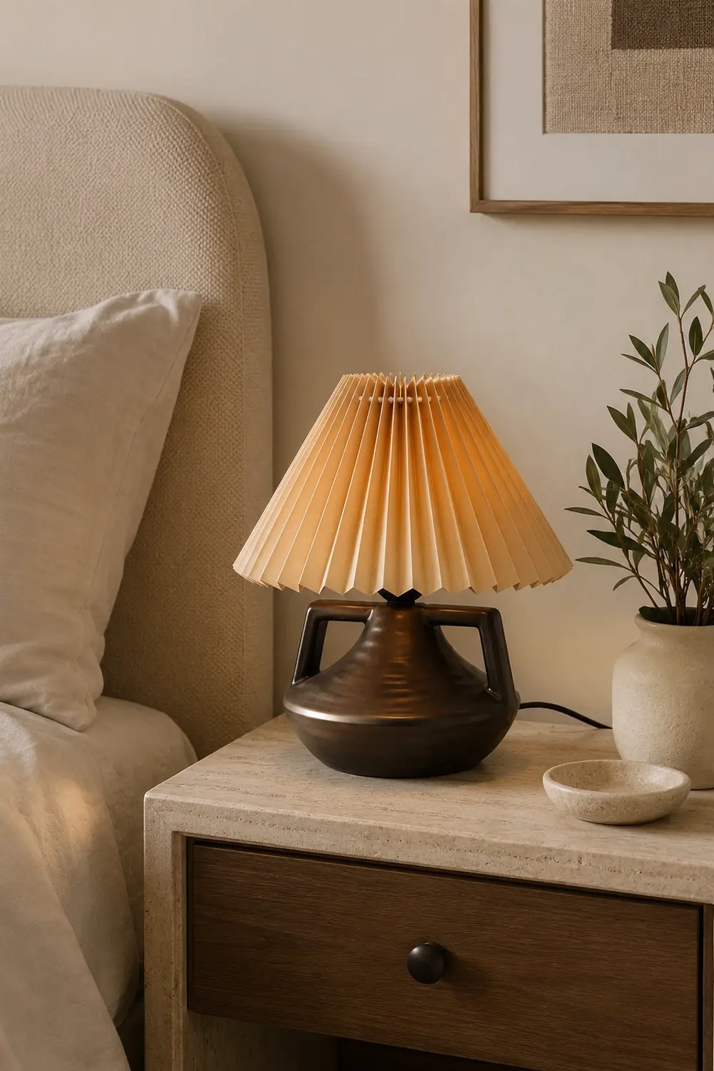 Navia Pleated Table Lamp - Lumpaz