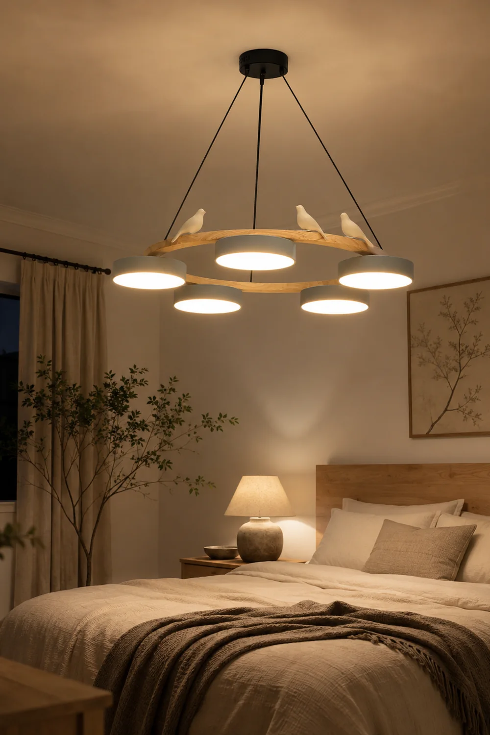 Sienna Bird Round Chandelier - Lumpaz
