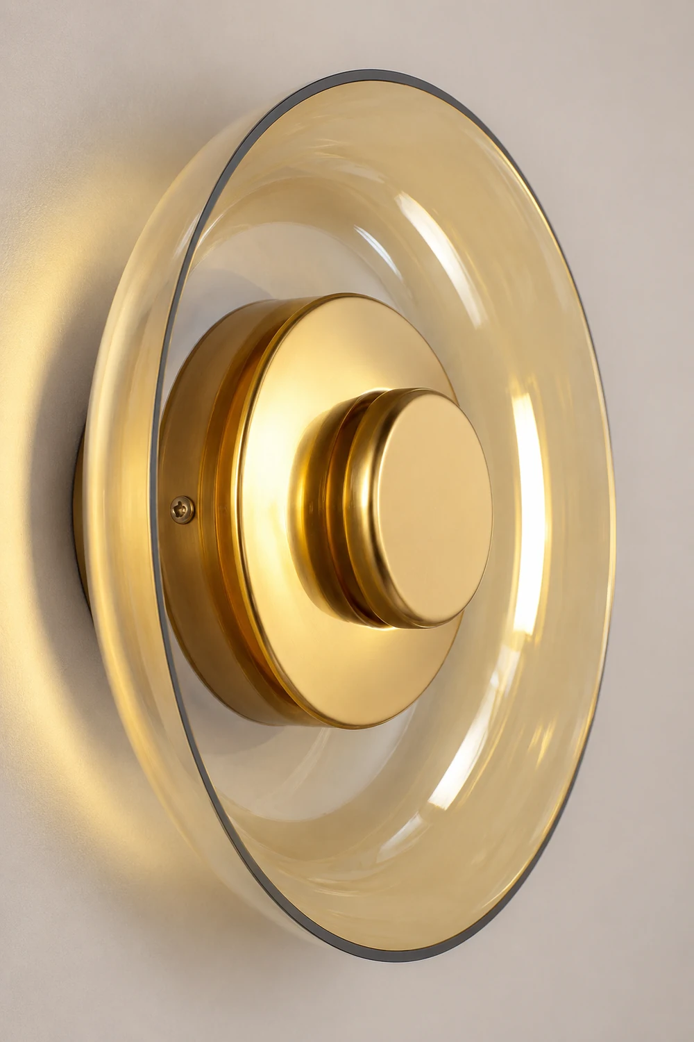 Modern Clear Round LED Glass Wall Sconce - Lumpaz
