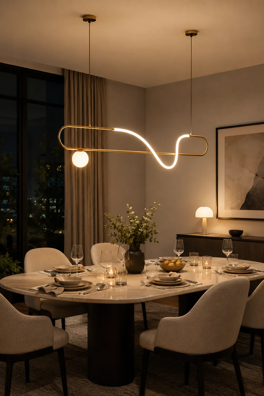 Kulgony Linear Chandelier - Lumpaz