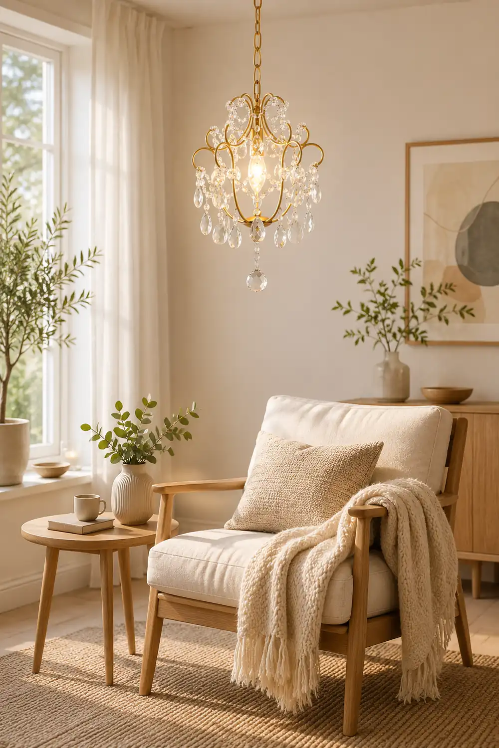 Gilded Crystal Pendant Lamp - Lumpaz
