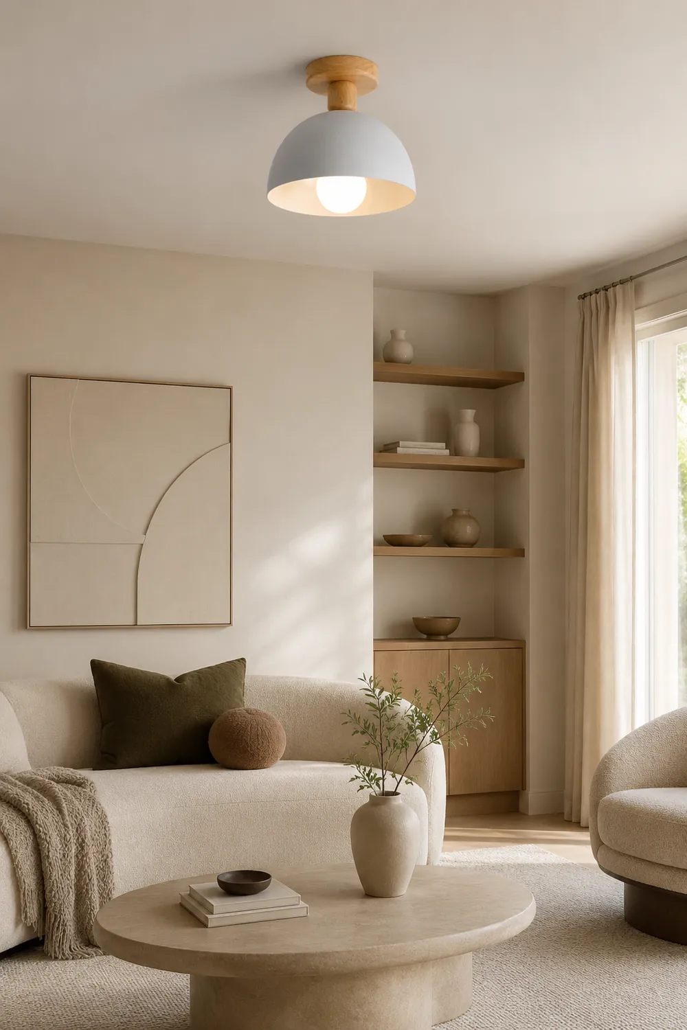 Scandinavian Simple Round Ceiling Light - Lumpaz
