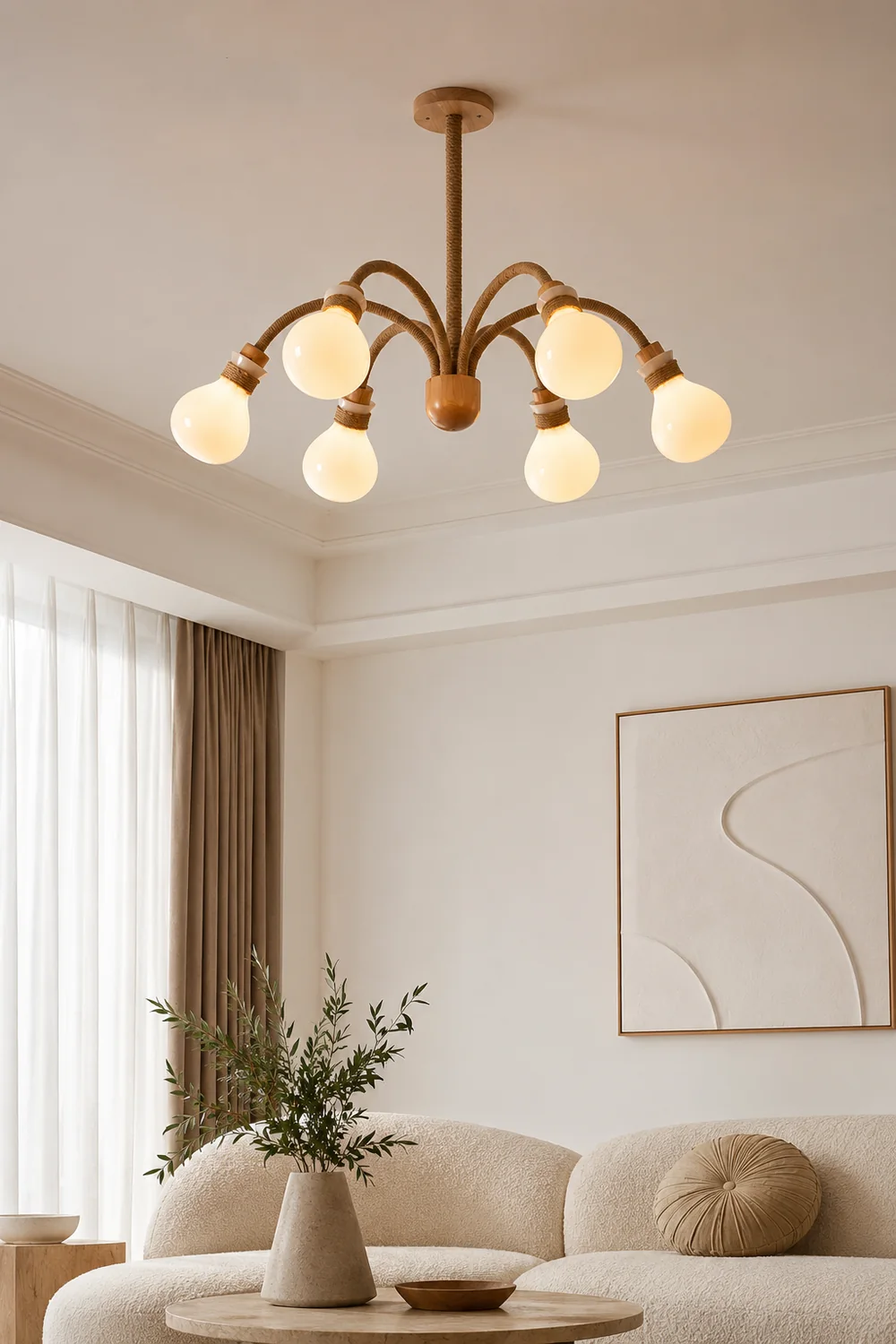 Hemp Rope Chandelier - Lumpaz