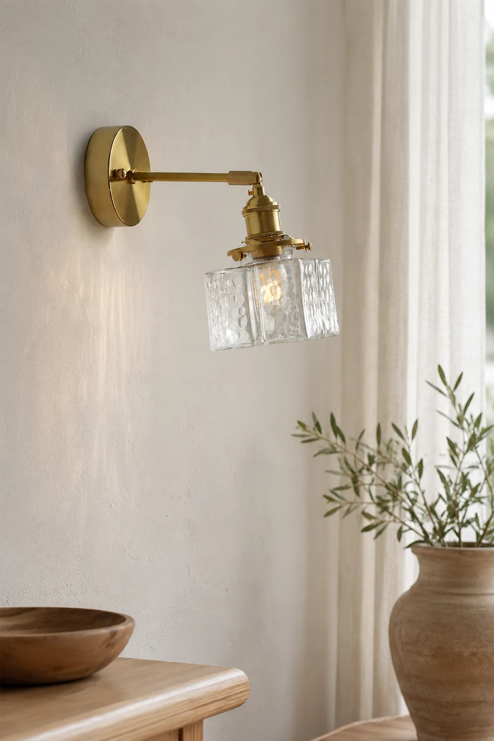 Jewel Glass Brass Wall Lamp - Lumpaz