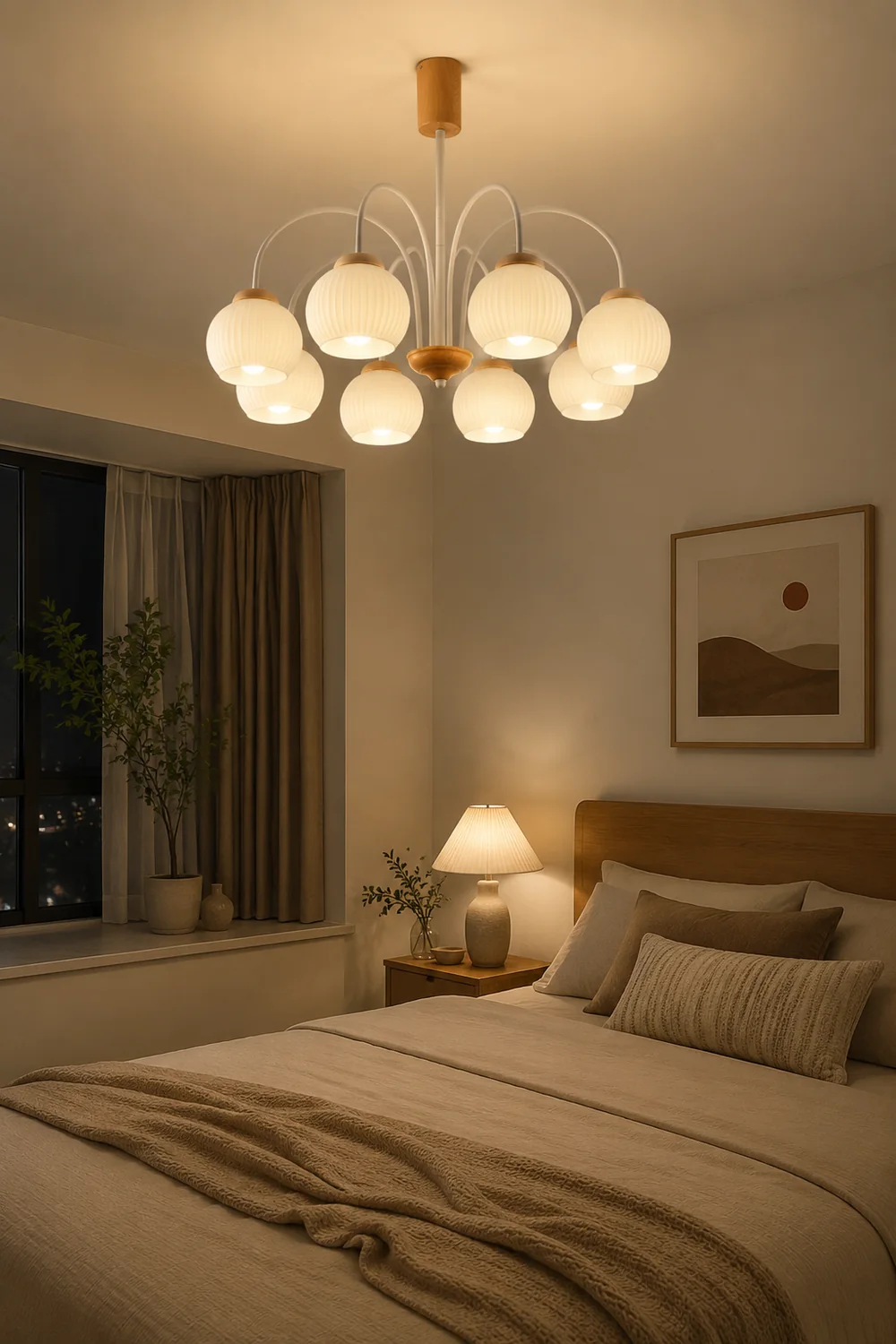 Molecural Wood Chandelier - Lumpaz