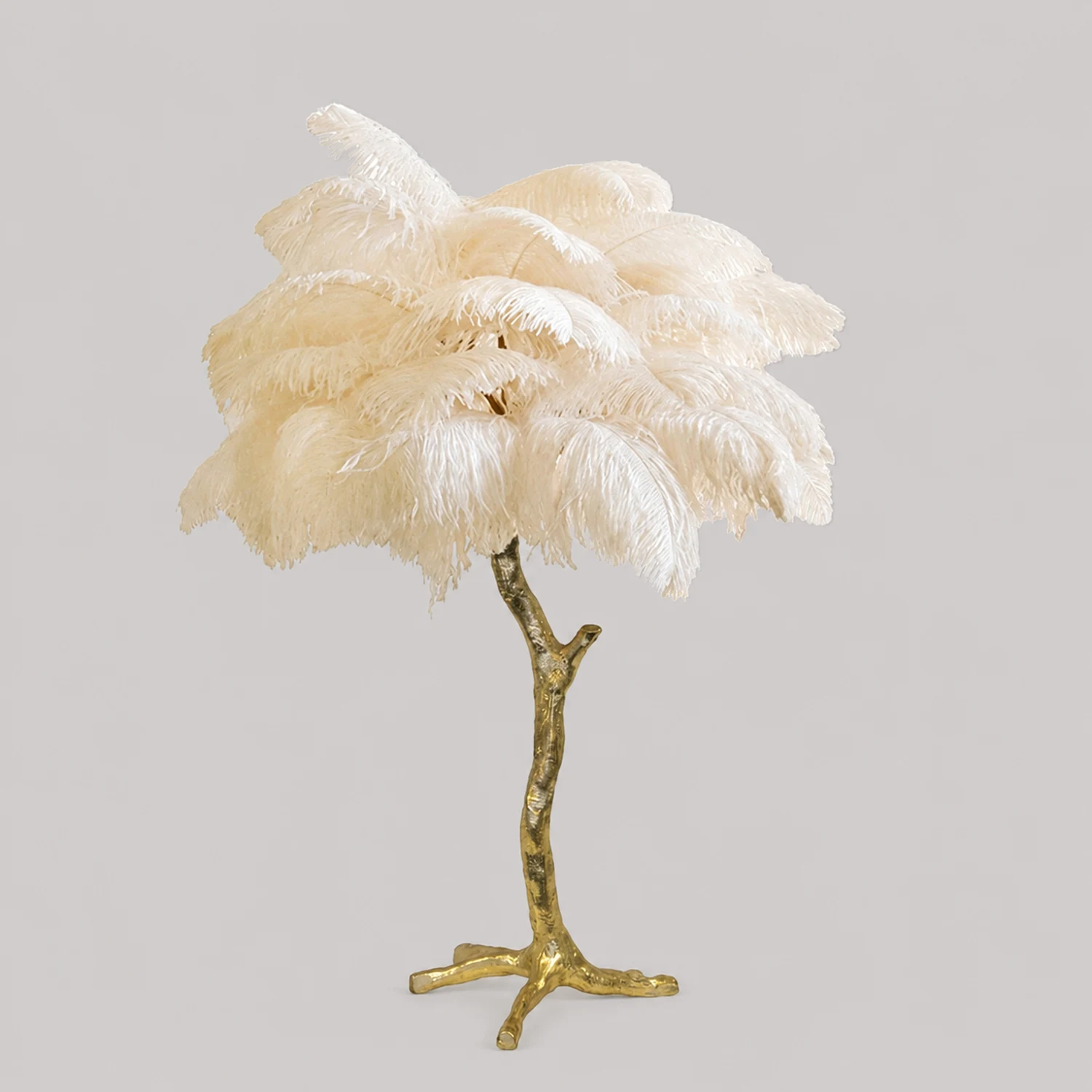 Ostrich Feather Table Lamp - Lumpaz