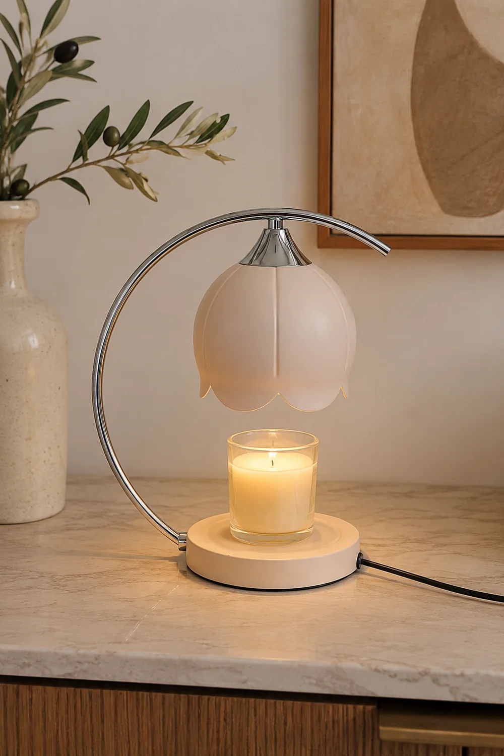 Floral Candle Table Lamp - Lumpaz