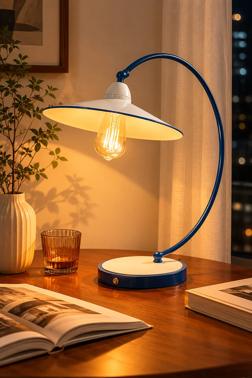 Swan Blue Table Lamp - Lumpaz