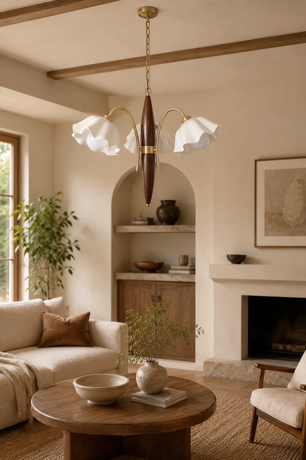 Olina Flower Ceramics Chandelier - Lumpaz