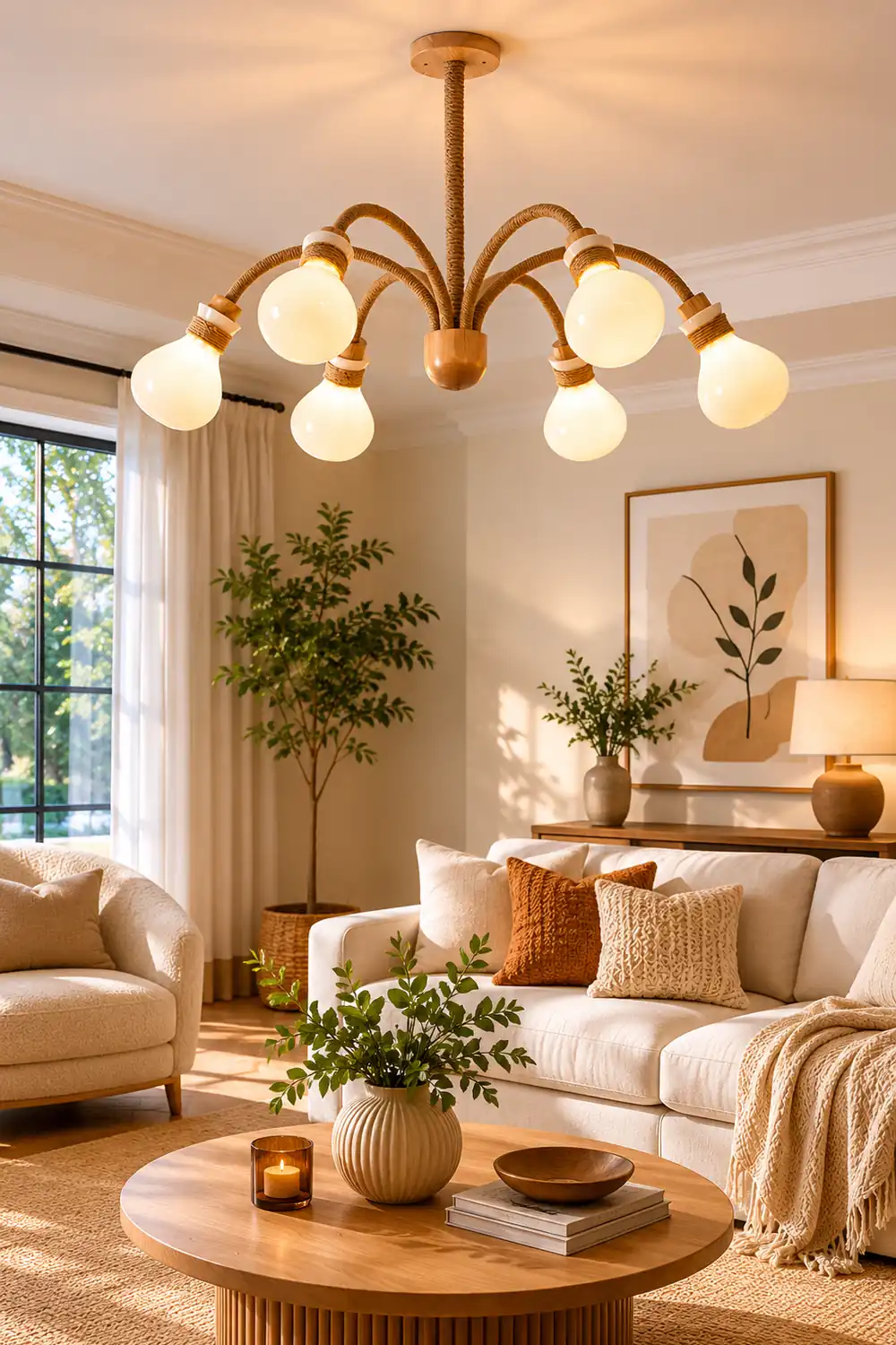 Hemp Rope Chandelier - Lumpaz