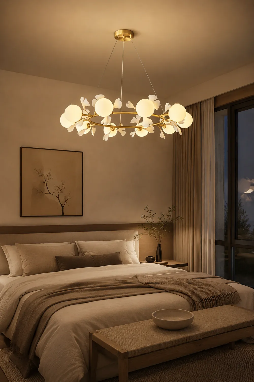 Allanie Gingko Round Chandelier - Lumpaz