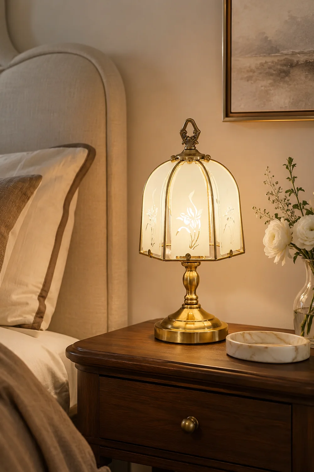Orchid Glass Table Lamp - Lumpaz