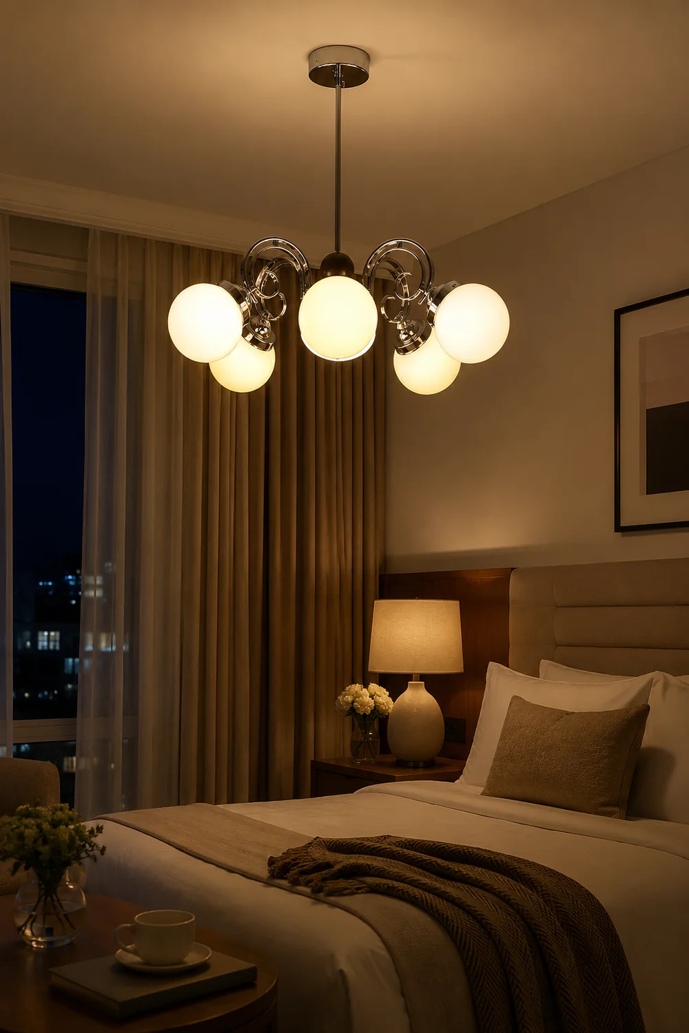 Kotter Cream Chandelier - Lumpaz