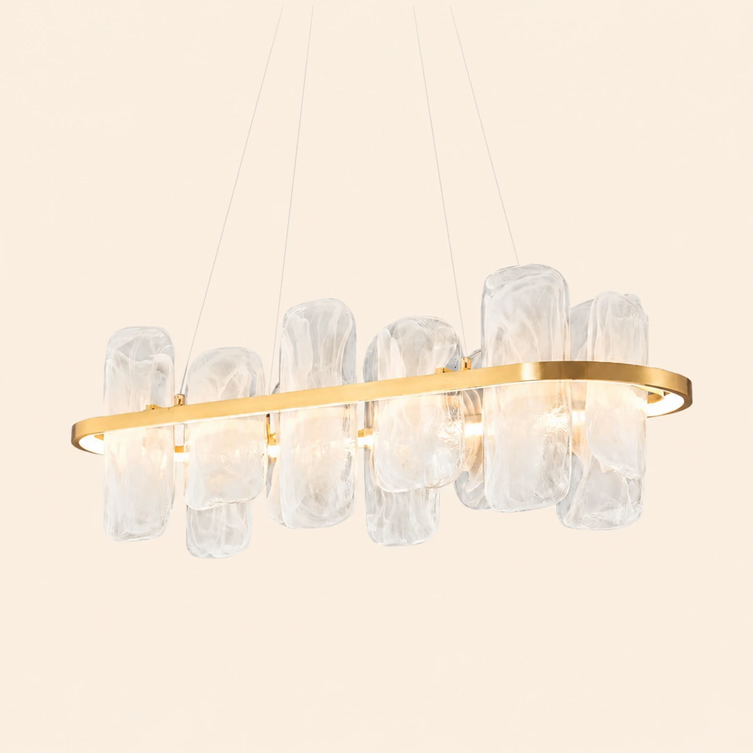 Mille Long Glass Chandelier - Lumpaz
