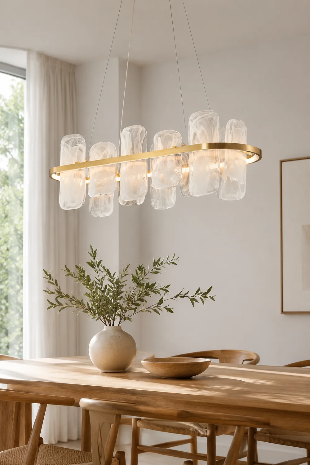 Mille Long Glass Chandelier - Lumpaz