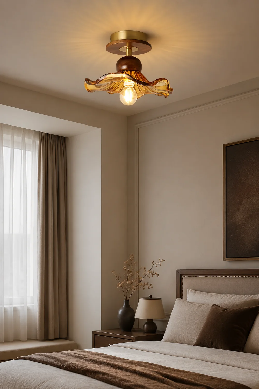 Kapok Wood Ceiling Light - Lumpaz