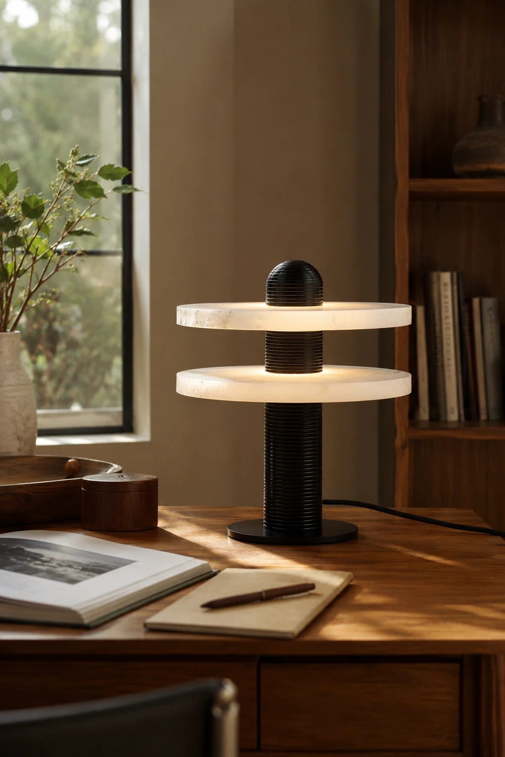 Alabaster Planes Table Lamp - Lumpaz
