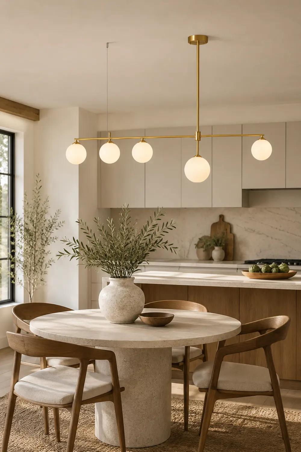 Brass Globe Chandelier - Lumpaz