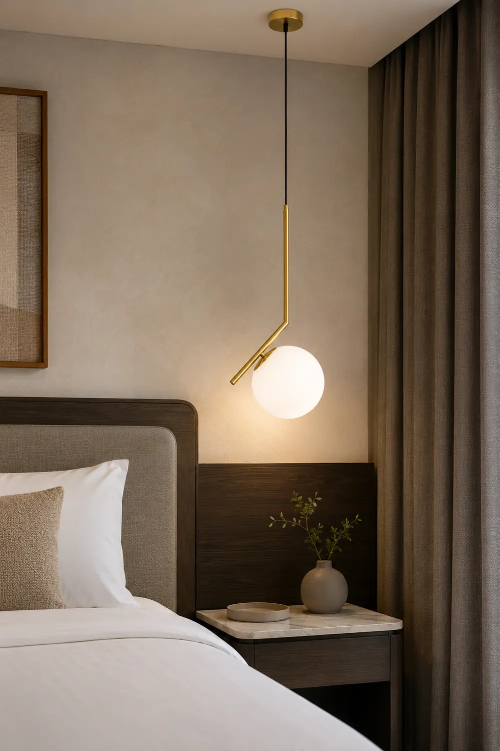 Corner Round Pendant Light - Lumpaz