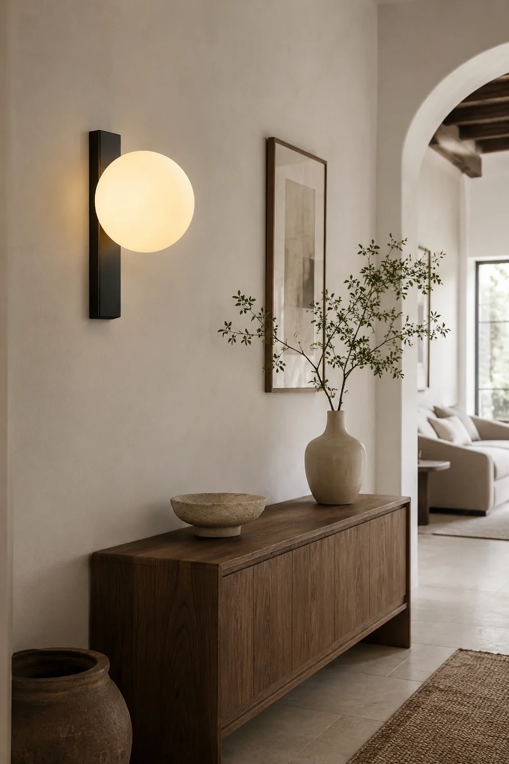 Minimalist Simple White Ball Wall Light - Lumpaz