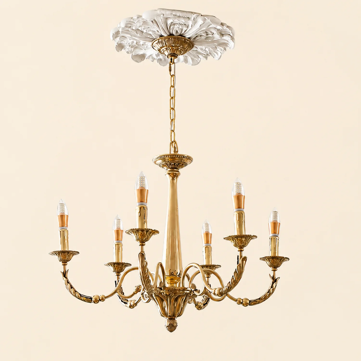 Candle Brass Chandelier - Lumpaz