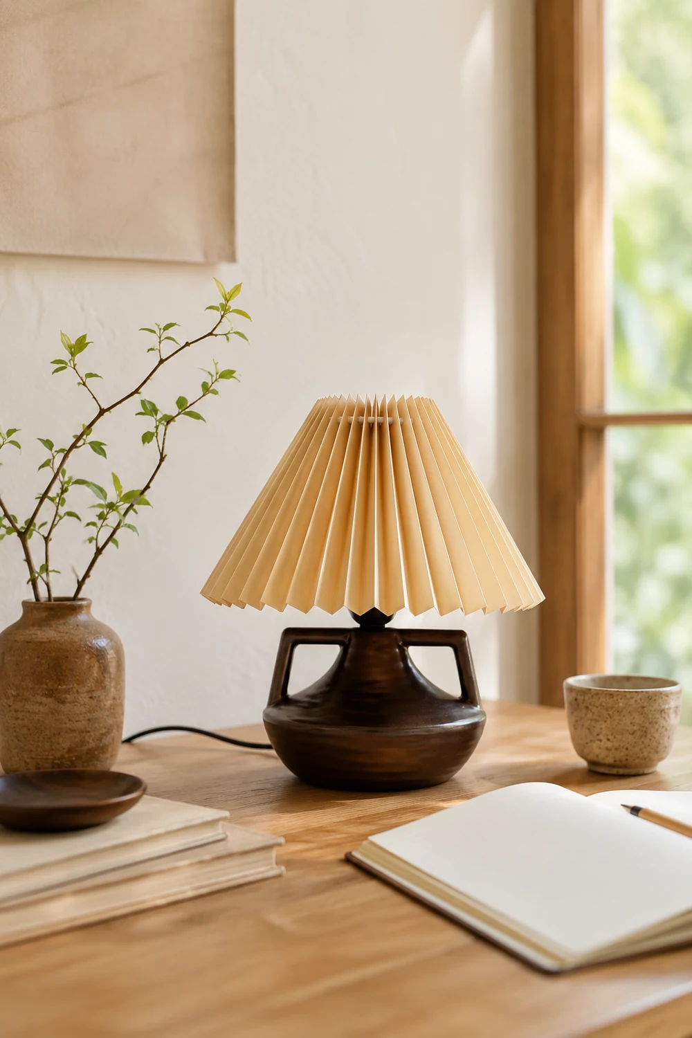 Navia Pleated Table Lamp - Lumpaz